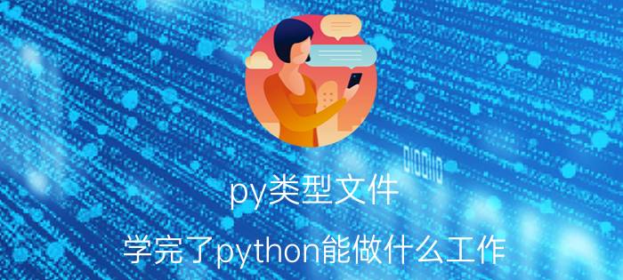 py类型文件 学完了python能做什么工作？